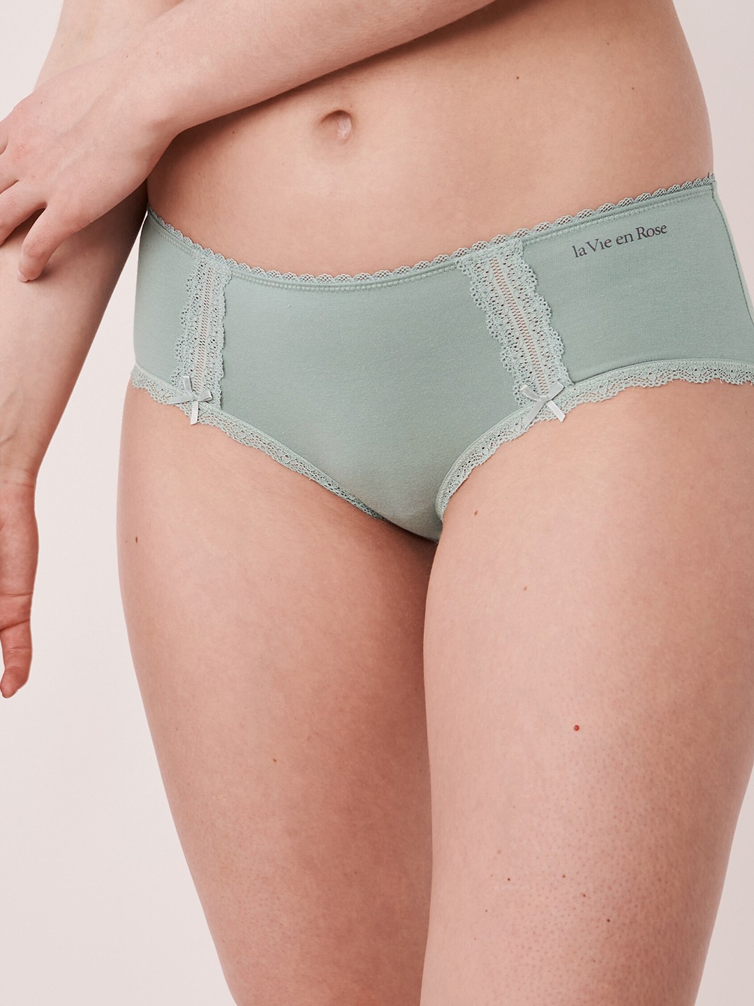 

La Vie en Rose Women Blue Solid Cotton Hipster Brief