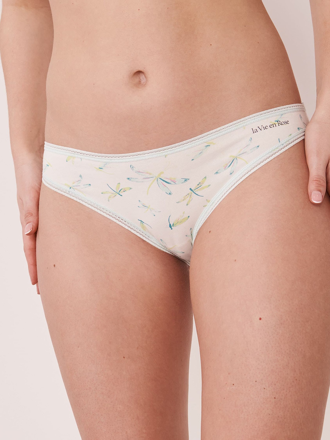

La Vie en Rose Women White Printed Bikini Briefs