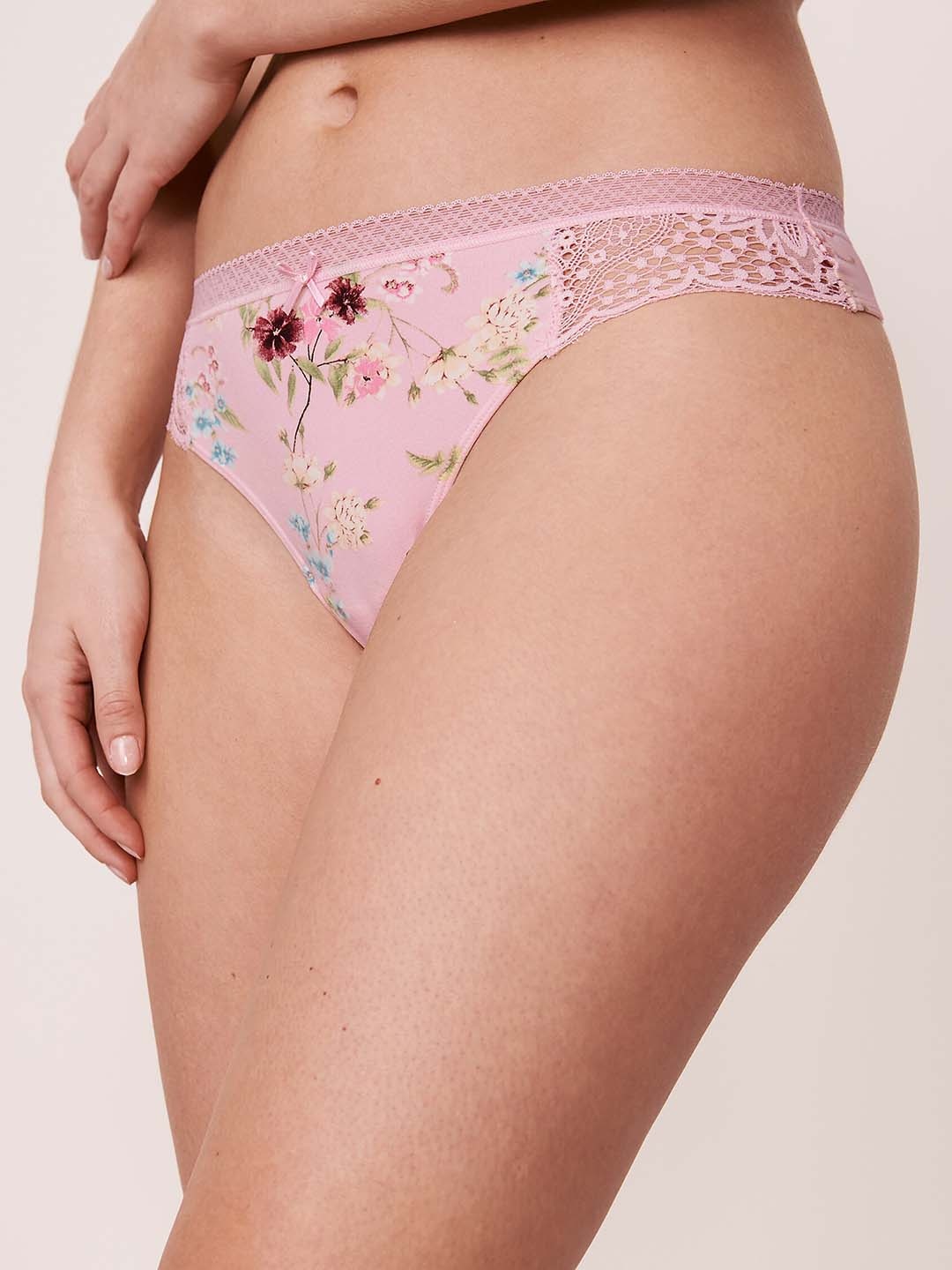 

La Vie en Rose Women Pink Printed Thong Briefs