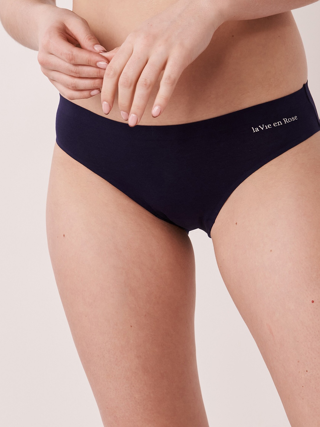 

La Vie en Rose Women Navy Blue Solid Cotton Bikini Briefs