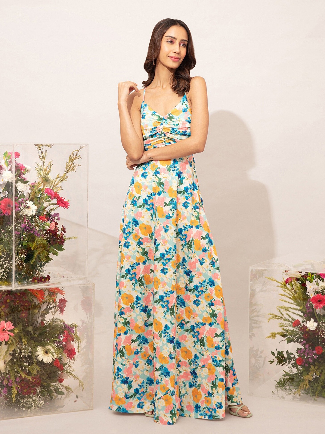 

20Dresses Floral Crepe Maxi Dress, Multi