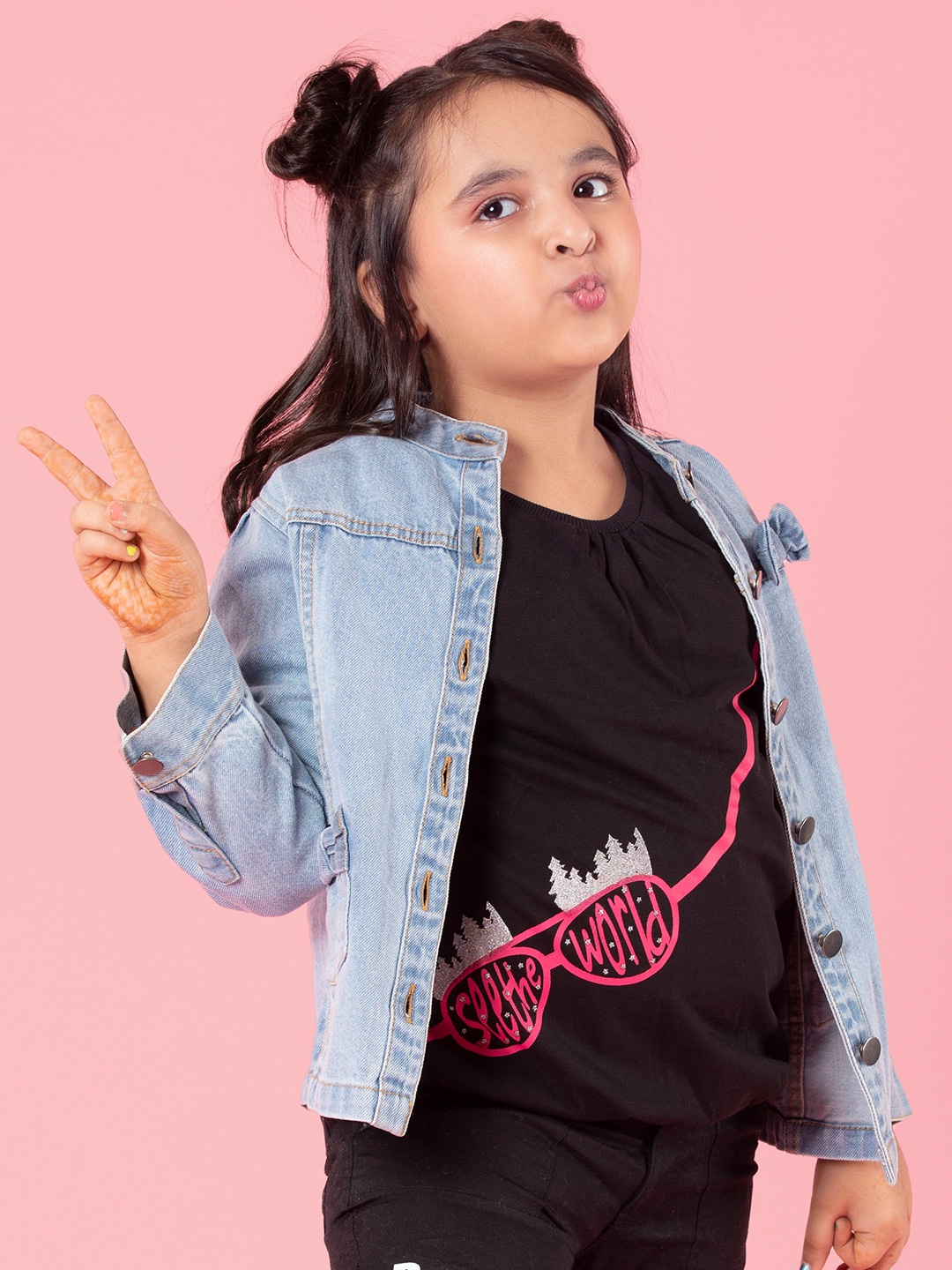 

toothless Girls Blue Lightweight Denim Jacket