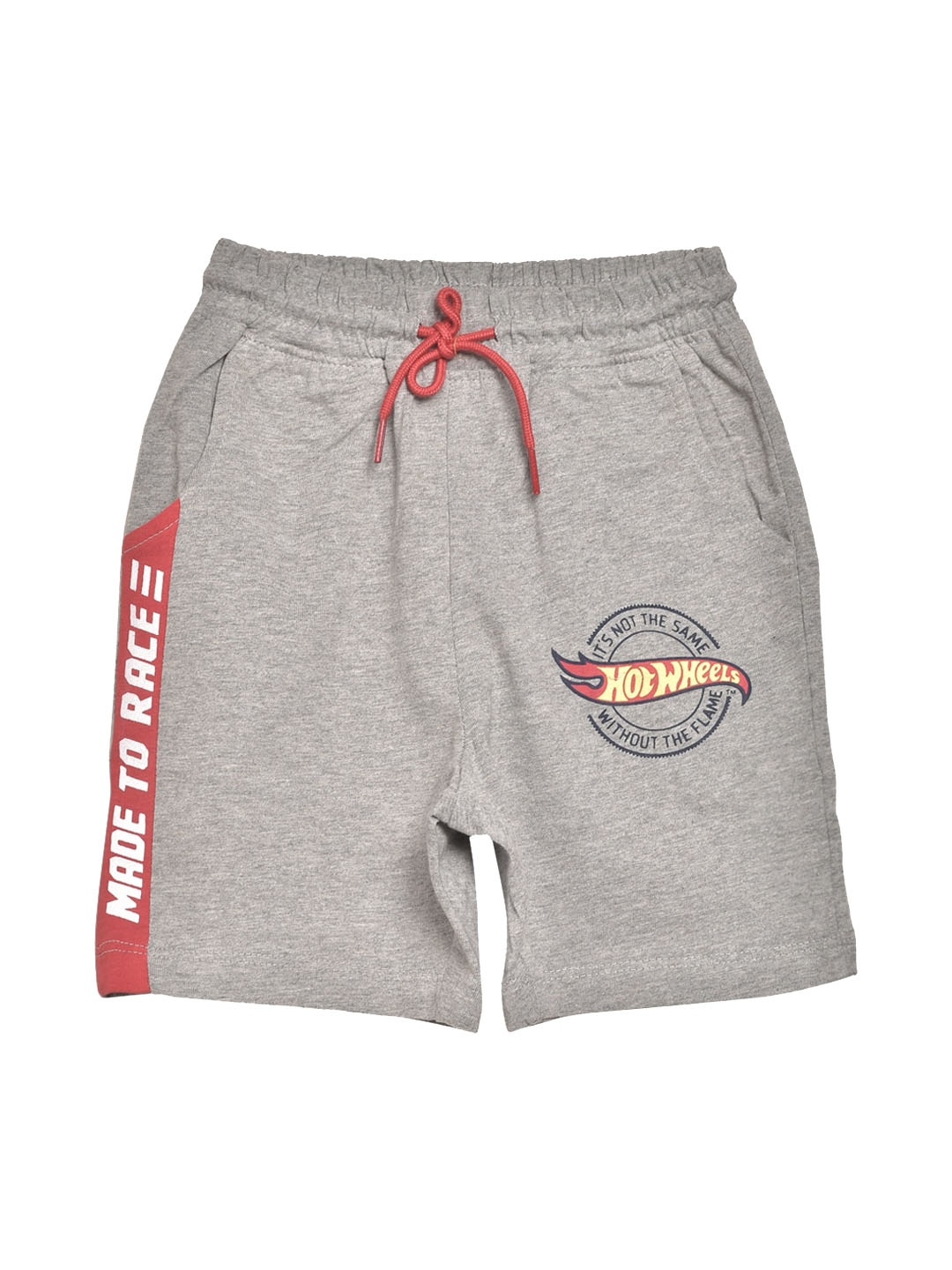 

toothless Boys Grey Melange Printed Shorts