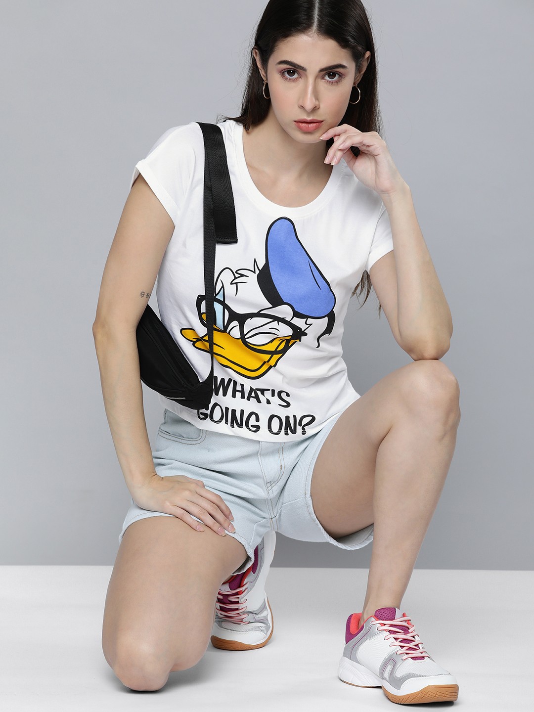 

Kook N Keech Disney Women White Printed Pure Cotton T-shirt
