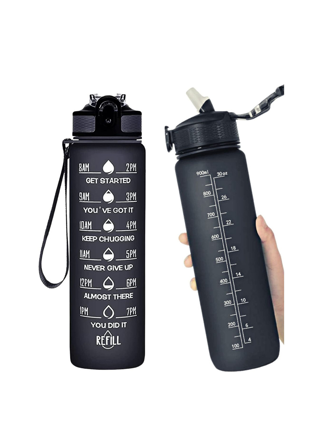 

Frabble8 Black Printed Sipper Water Bottle