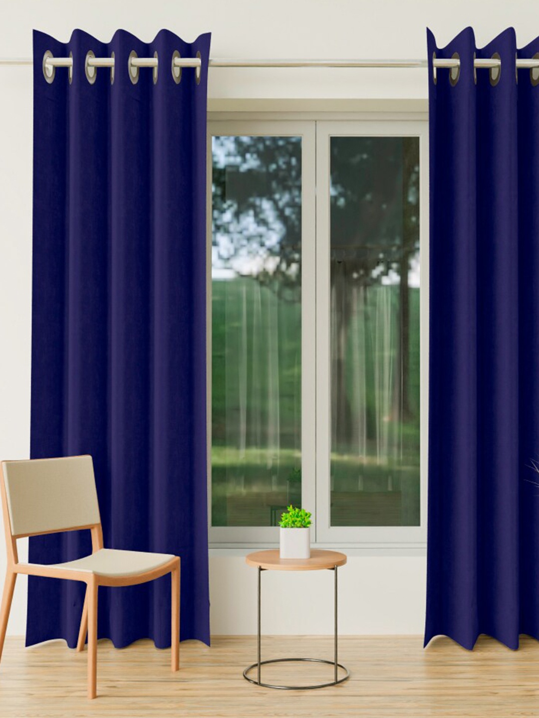 

CURIOUS LIFESTYLE Blue Set of 2 Room Darkening Door Curtain