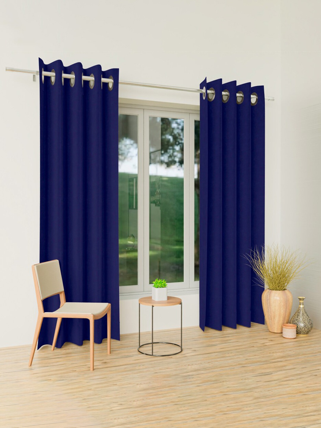

CURIOUS LIFESTYLE Blue Set of 2 Room Darkening Door Curtain
