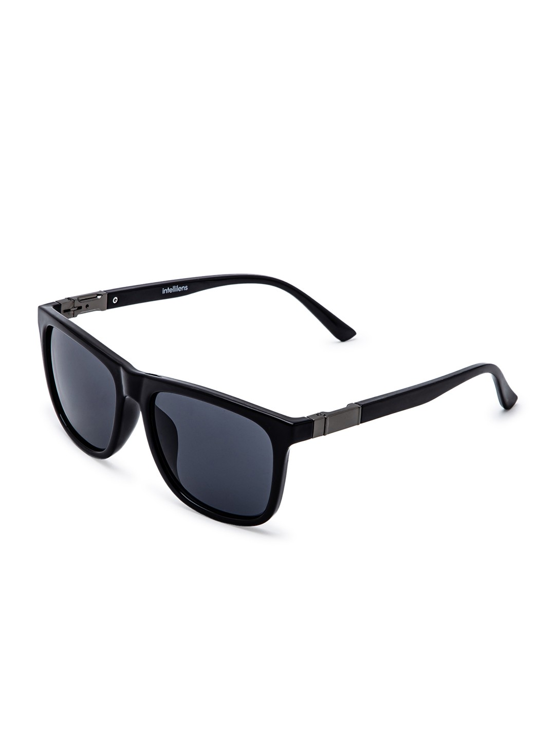 

Intellilens Unisex Black Lens & Black Square Sunglasses with Polarised Lens