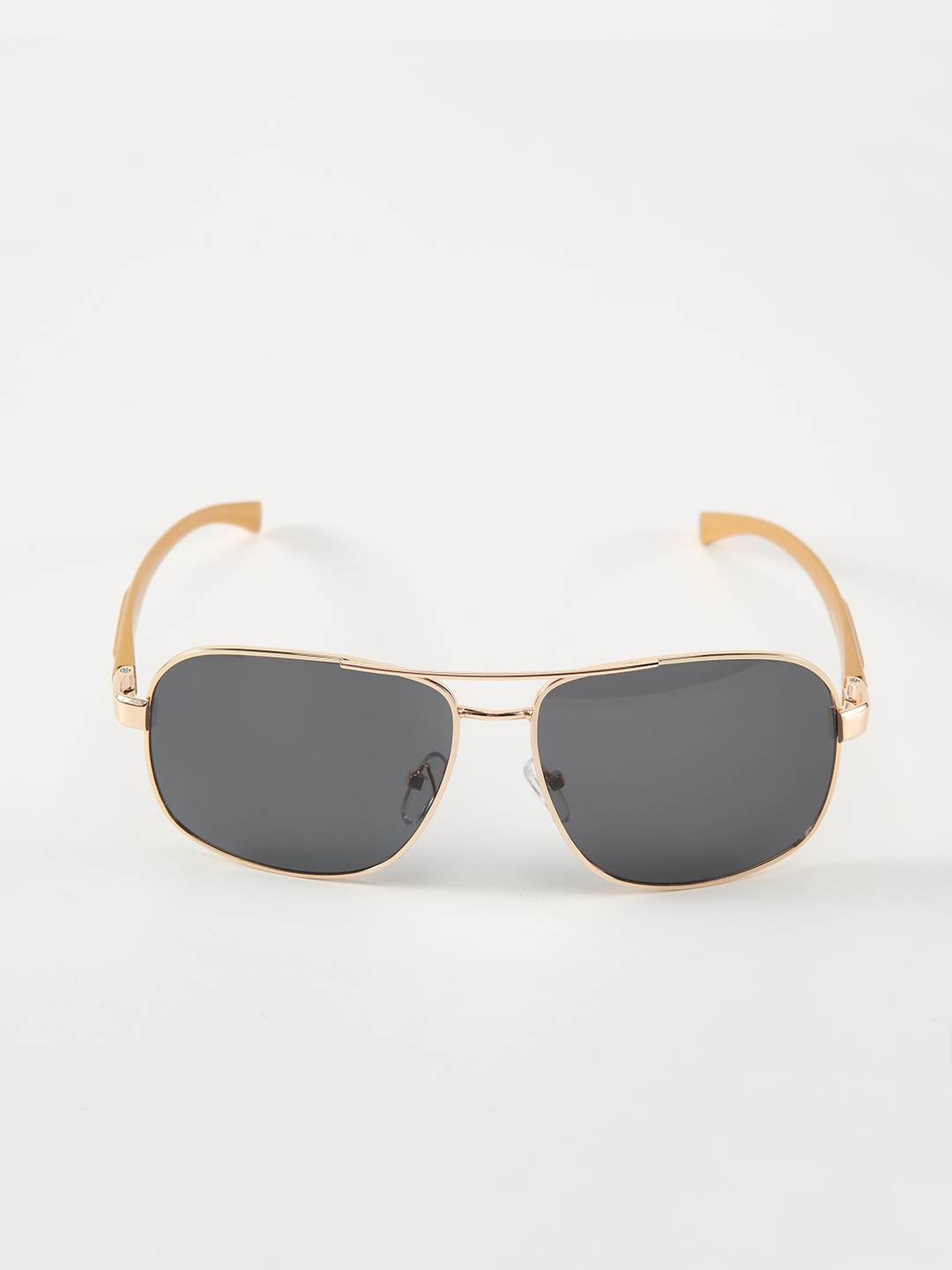 

Intellilens Unisex Black Lens & Gold-Toned Aviator Sunglasses
