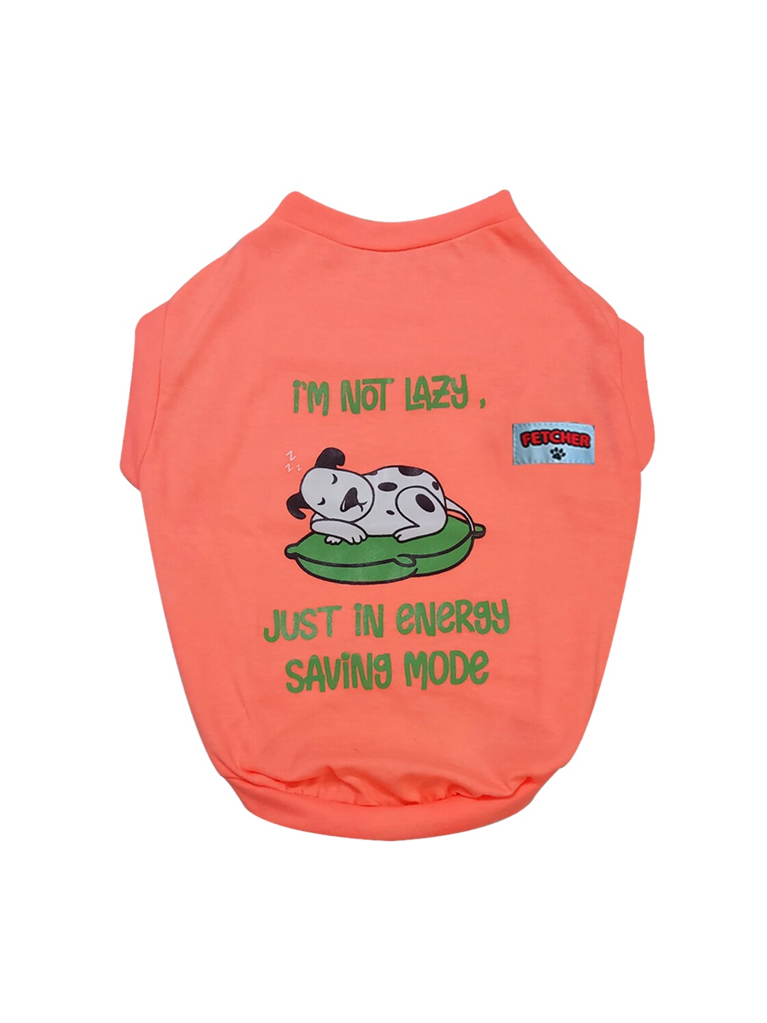 

FETCHER Peach-Coloured Printed Dog T-Shirt