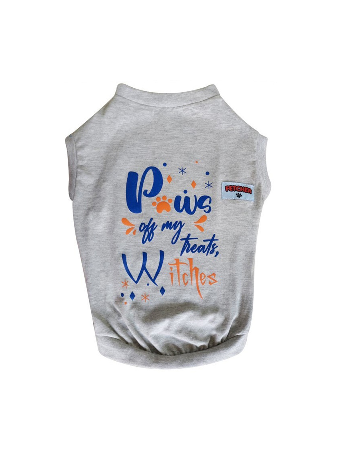 

FETCHER Grey Printed Dog Tshirts