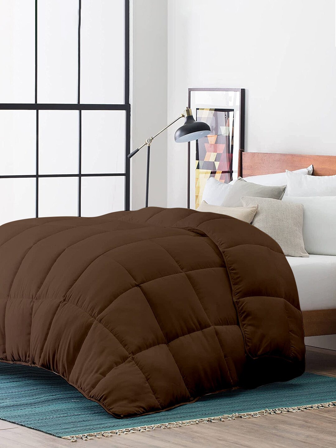 

RAZZAI Coffee Brown Microfiber Mild Winter 210 GSM Single Bed Comforter