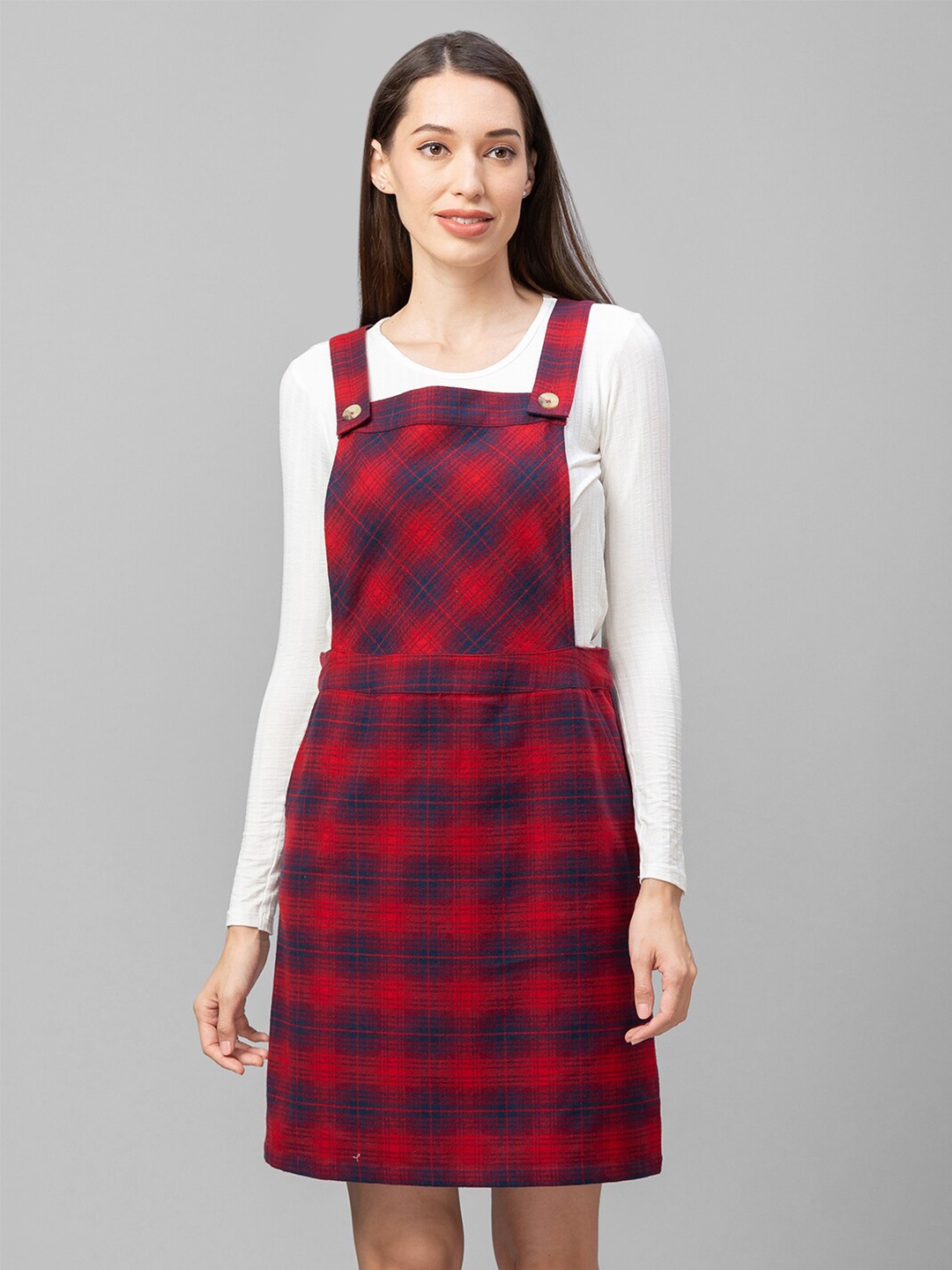 

Globus Red Checked Pinafore Dress