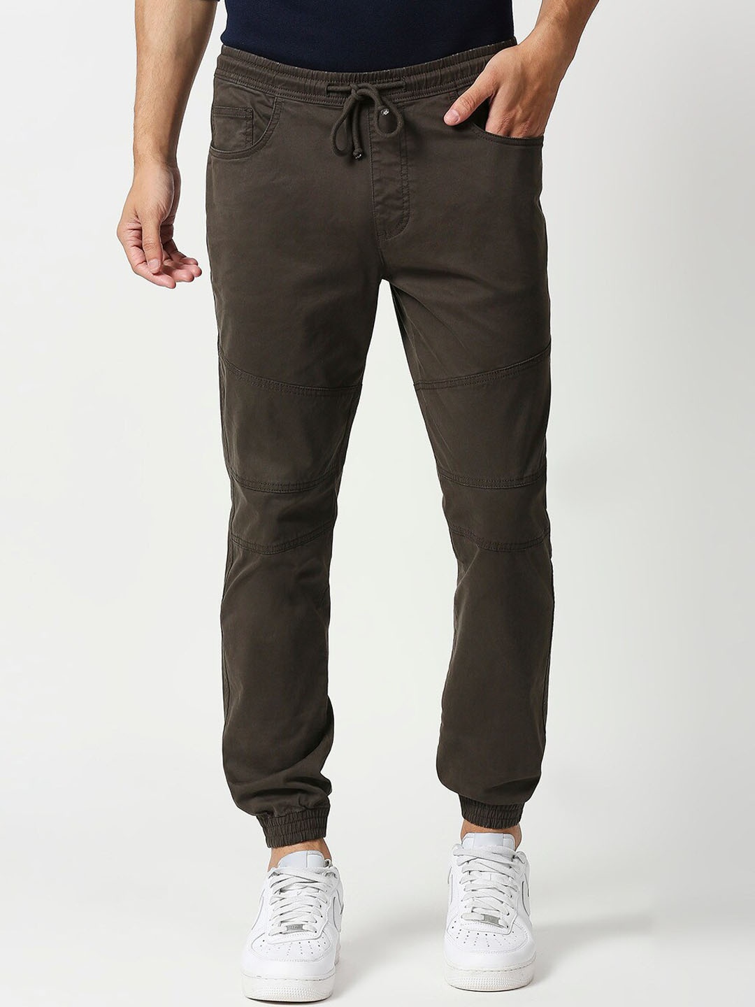 

Pepe Jeans Men Green Solid Slim-Fit Jogger