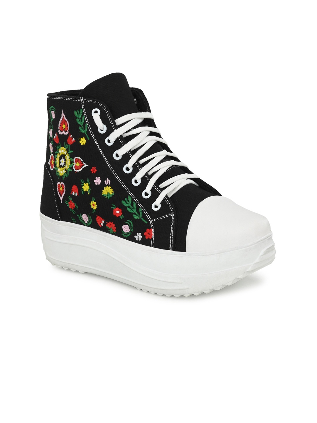 

AfroJack Women Black Woven-Design Regular Boots