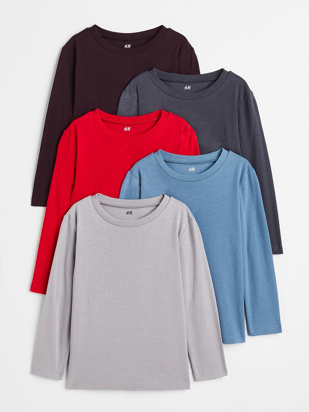 

H&M Boys 5-Pack Jersey Tops, Blue