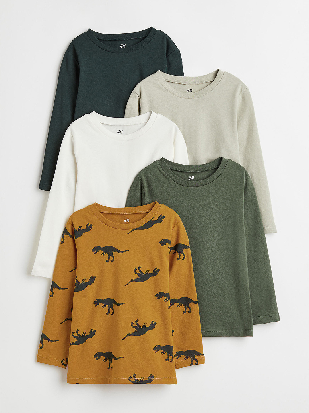

H&M Boys 5-Pack Jersey Tops, Multi