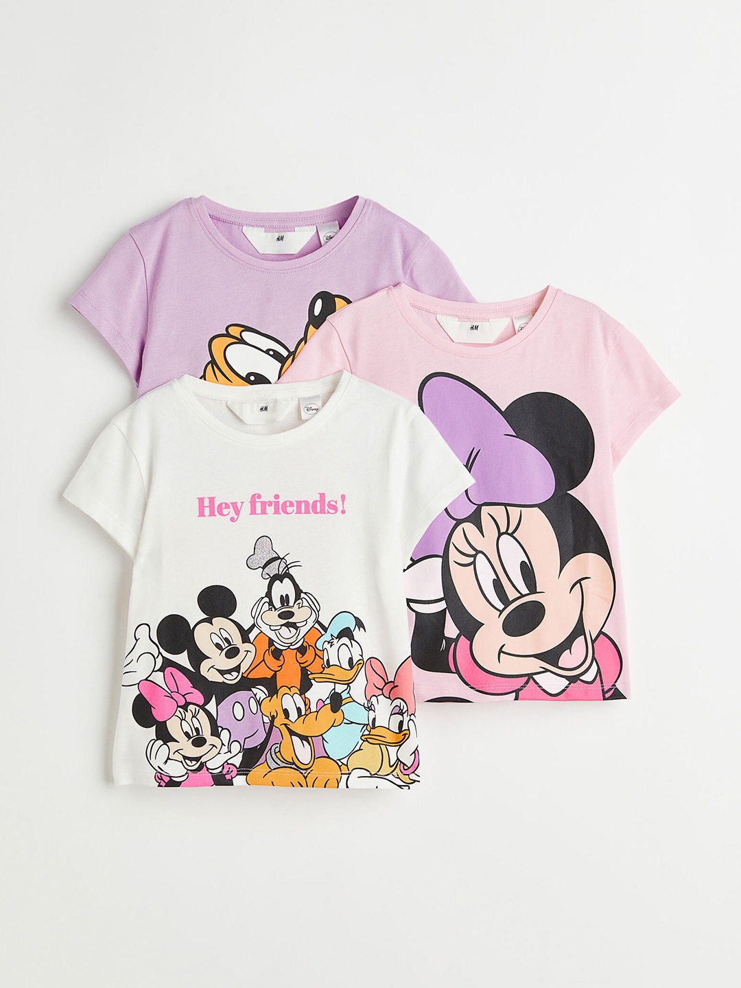 

H&M Kids Girls 3-pack printed jersey tops, Multi