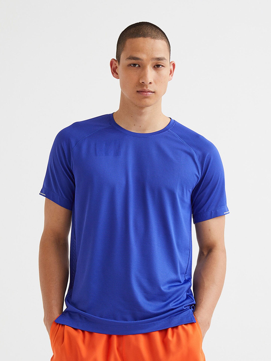 

H&M Men Regular Fit Fast-Drying Running Top, Blue