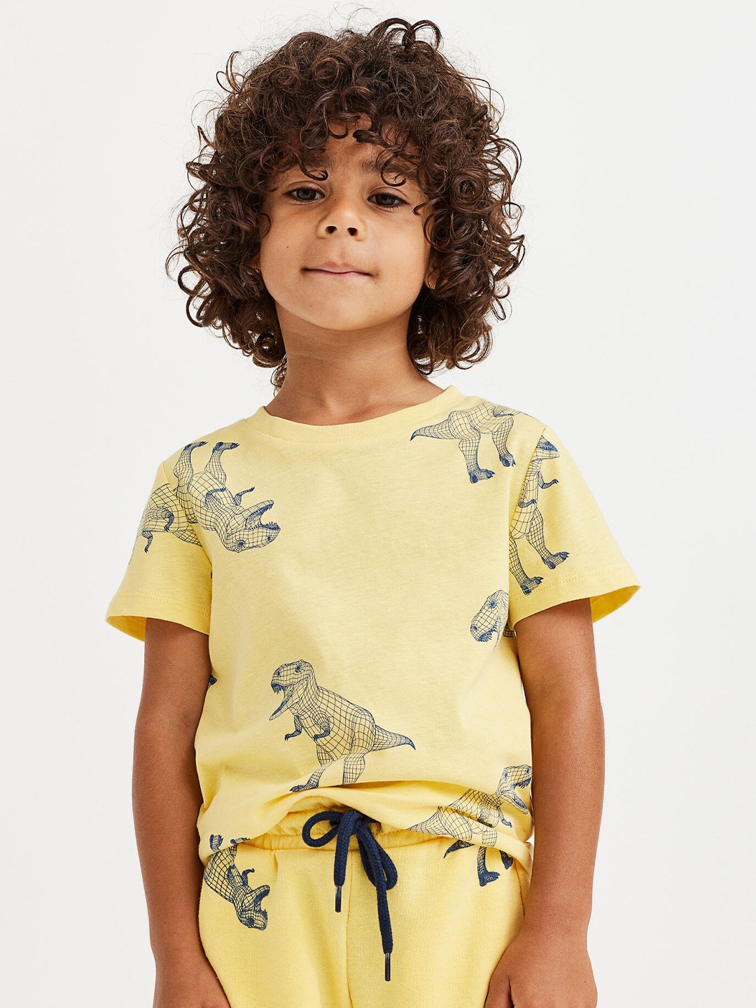 

H&M Kids Boys Cotton jersey T-shirt, Yellow