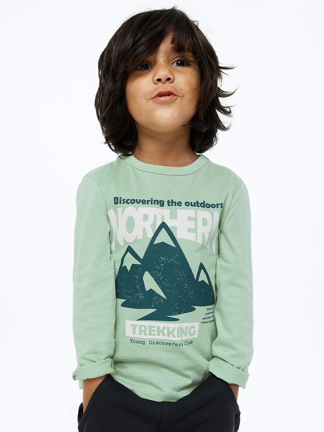 

H&M Kids Boys Cotton jersey top, Green