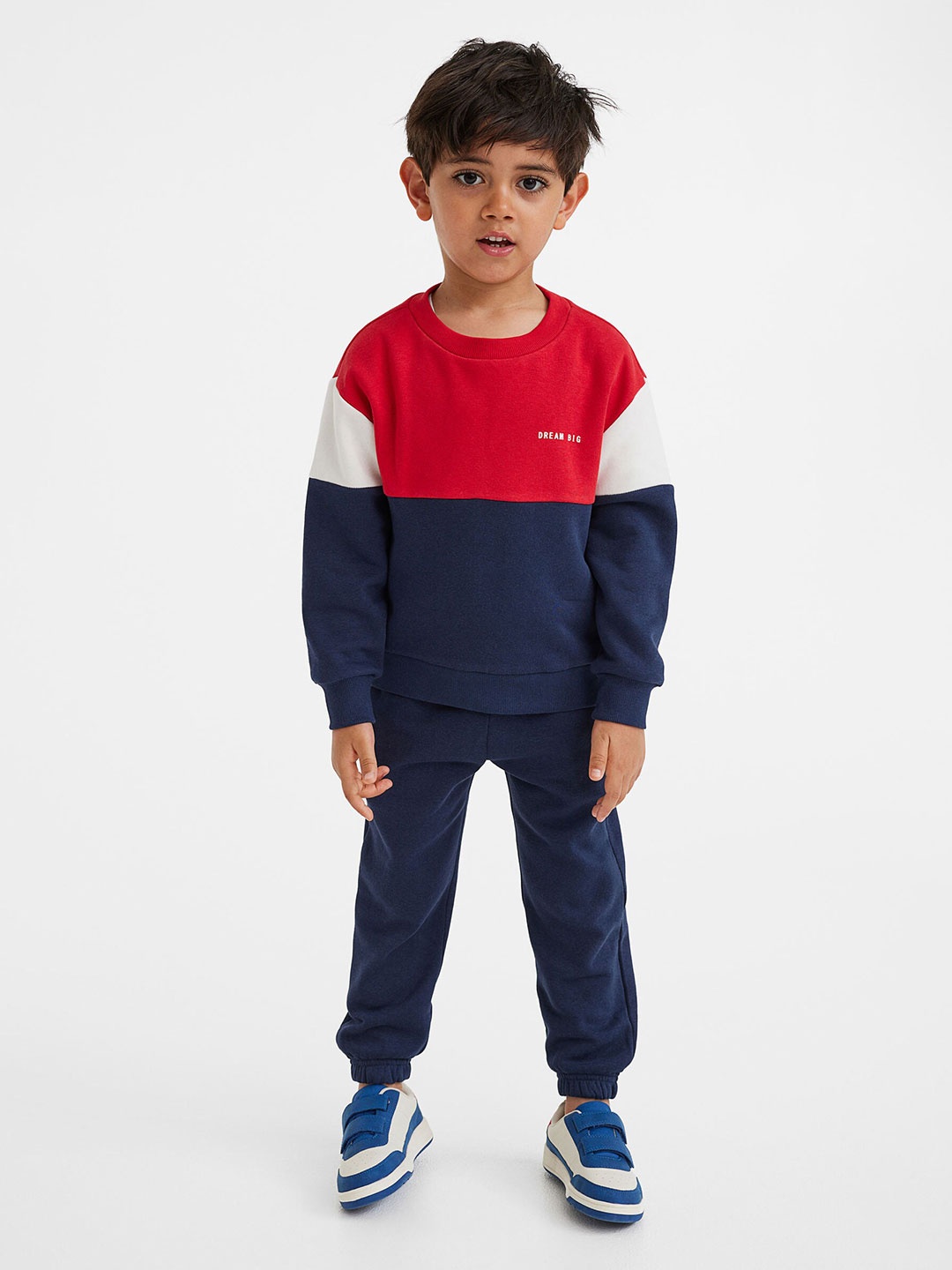 

H&M Kids Boys 2-piece top and joggers set, Blue