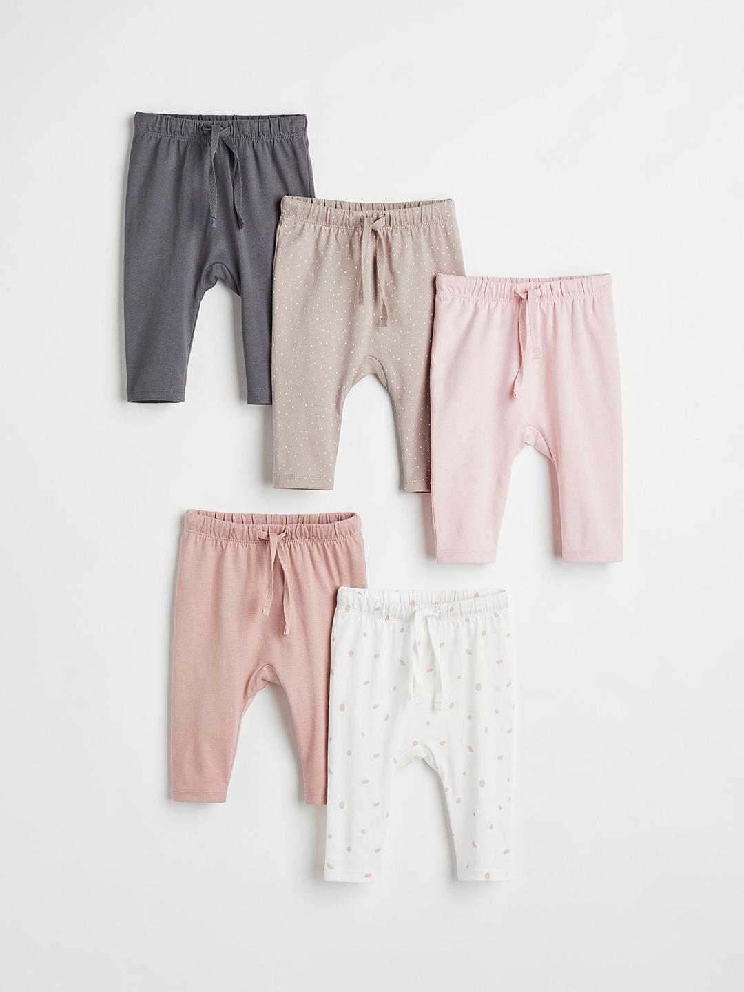 

H&M Girls 5-pack cotton trousers, Beige