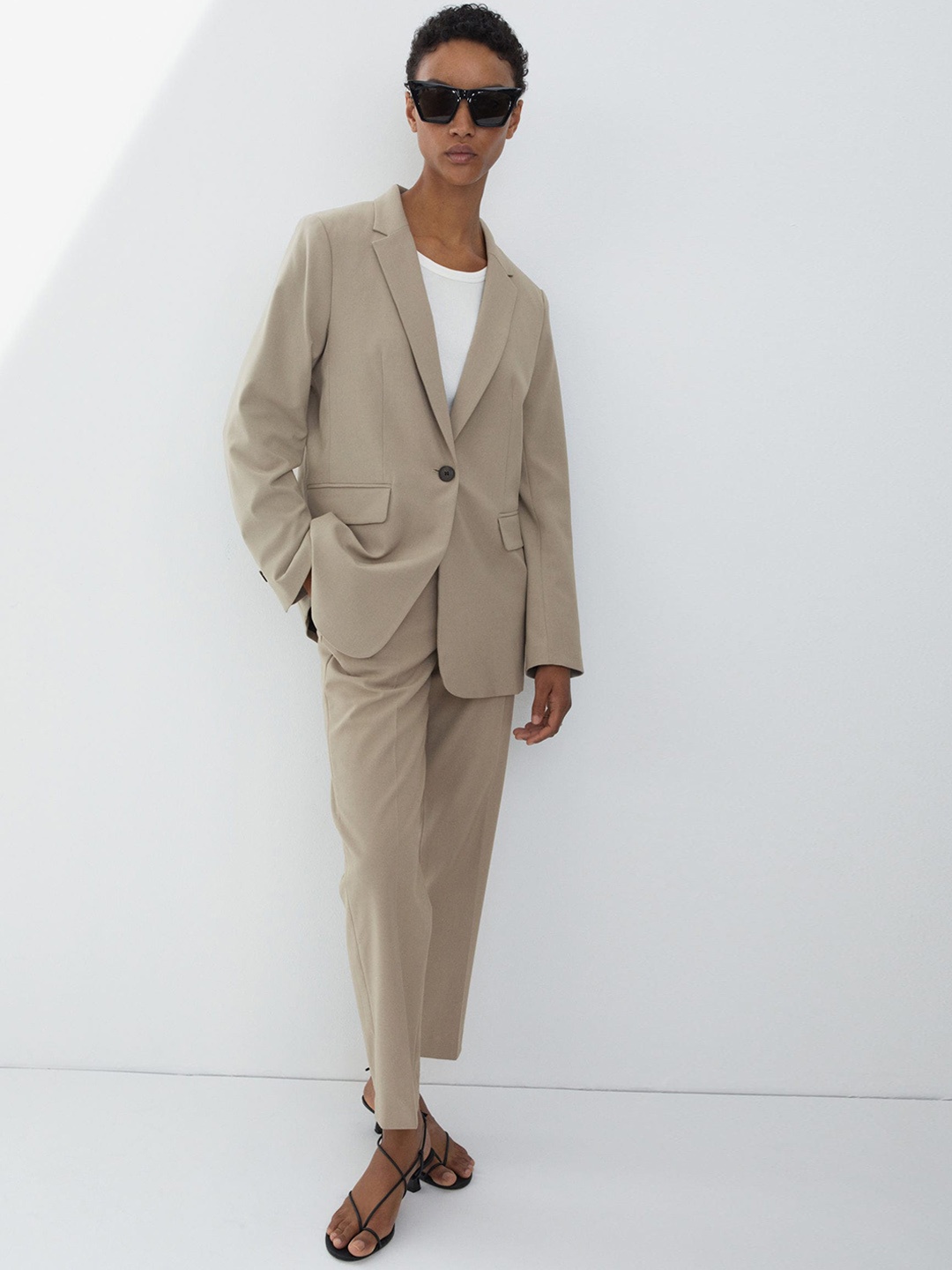 

H&M Woman Cigarette trousers, Beige