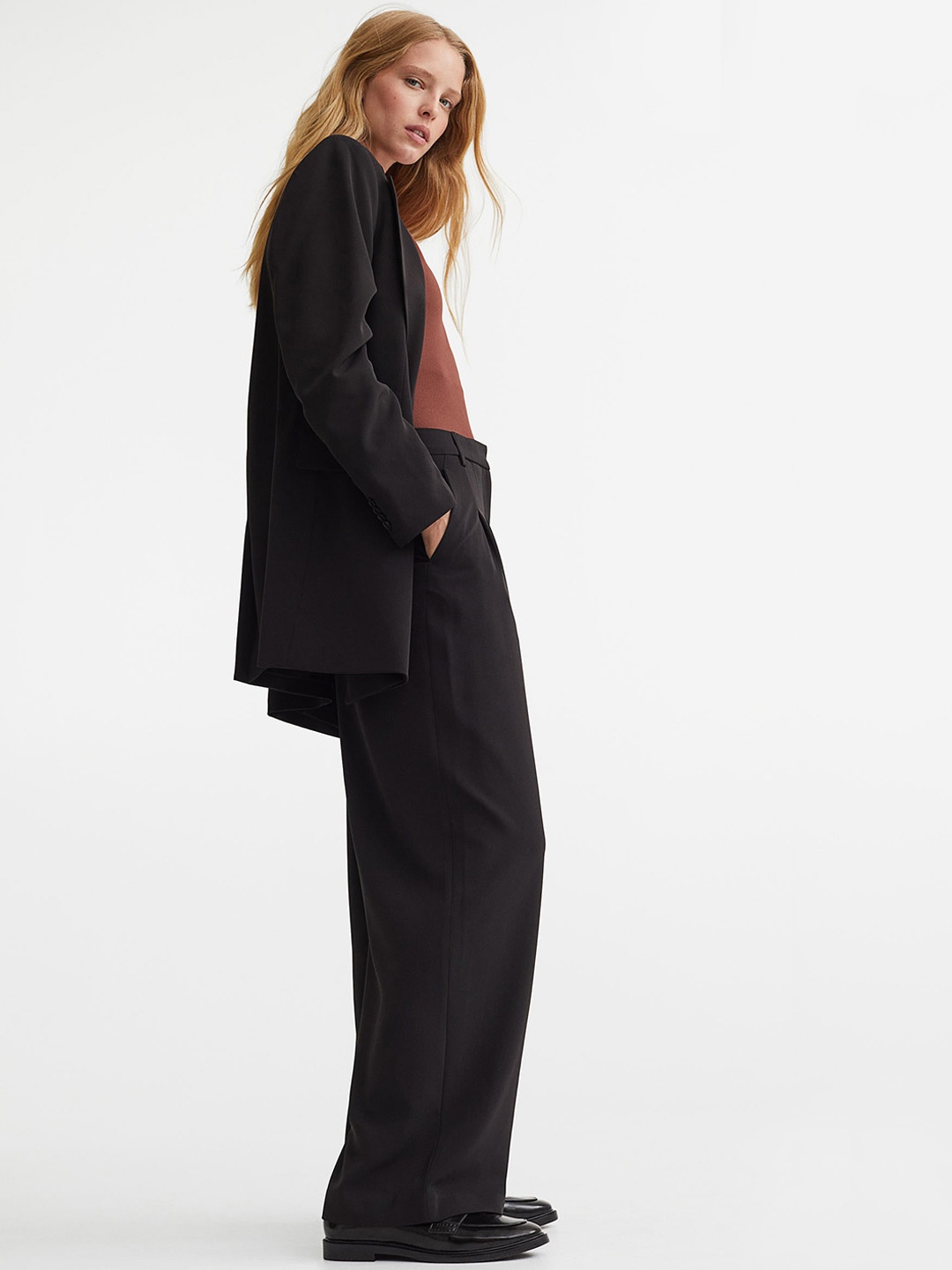 

H&M Woman Wide trousers, Black