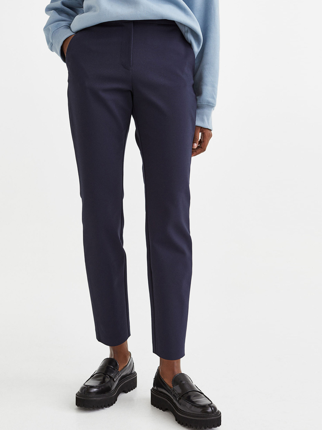 

H&M Women Cigarette Trousers, Blue