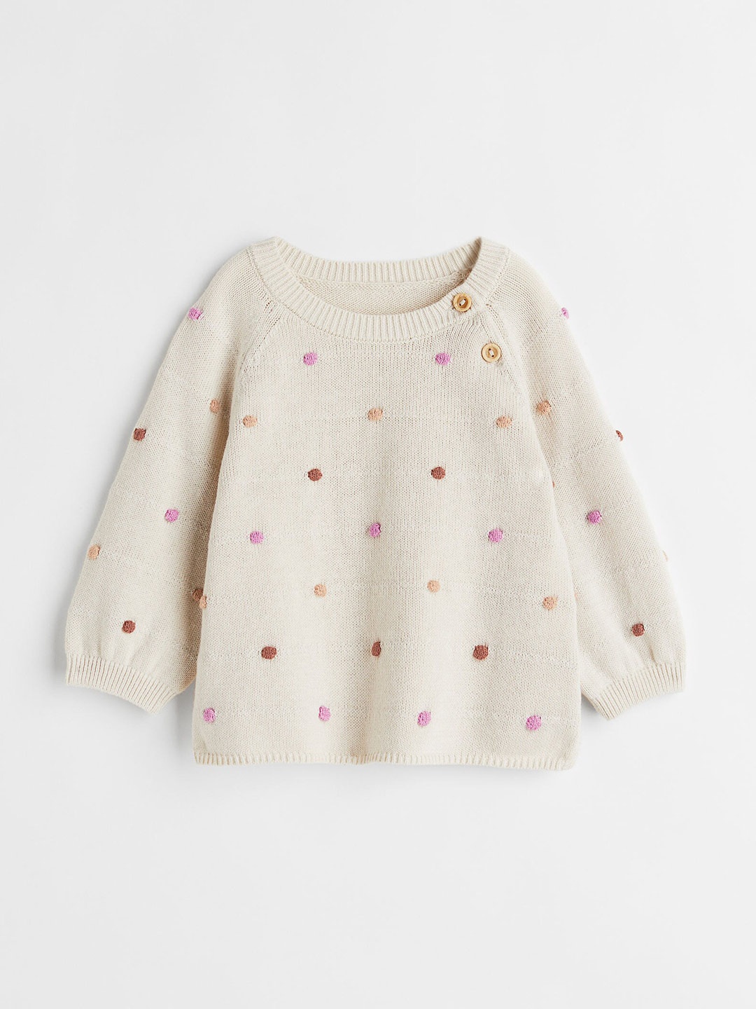 

H&M Girls Knitted jumper, Beige