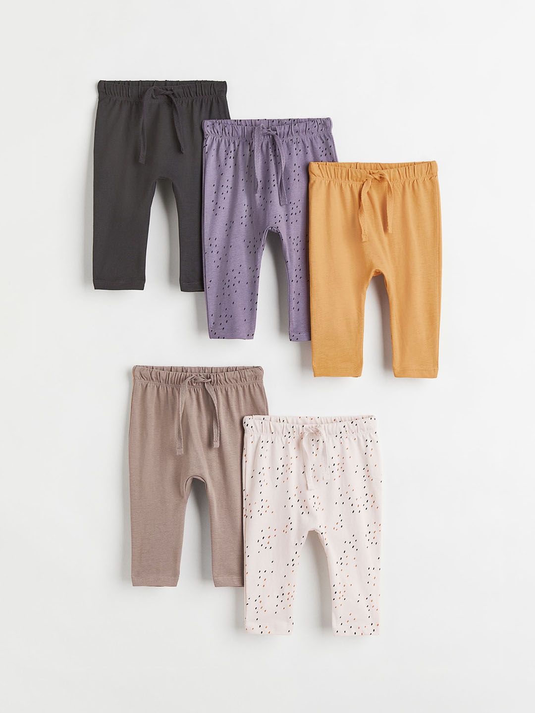 

H&M 5 Pack Cotton Trousers, Beige