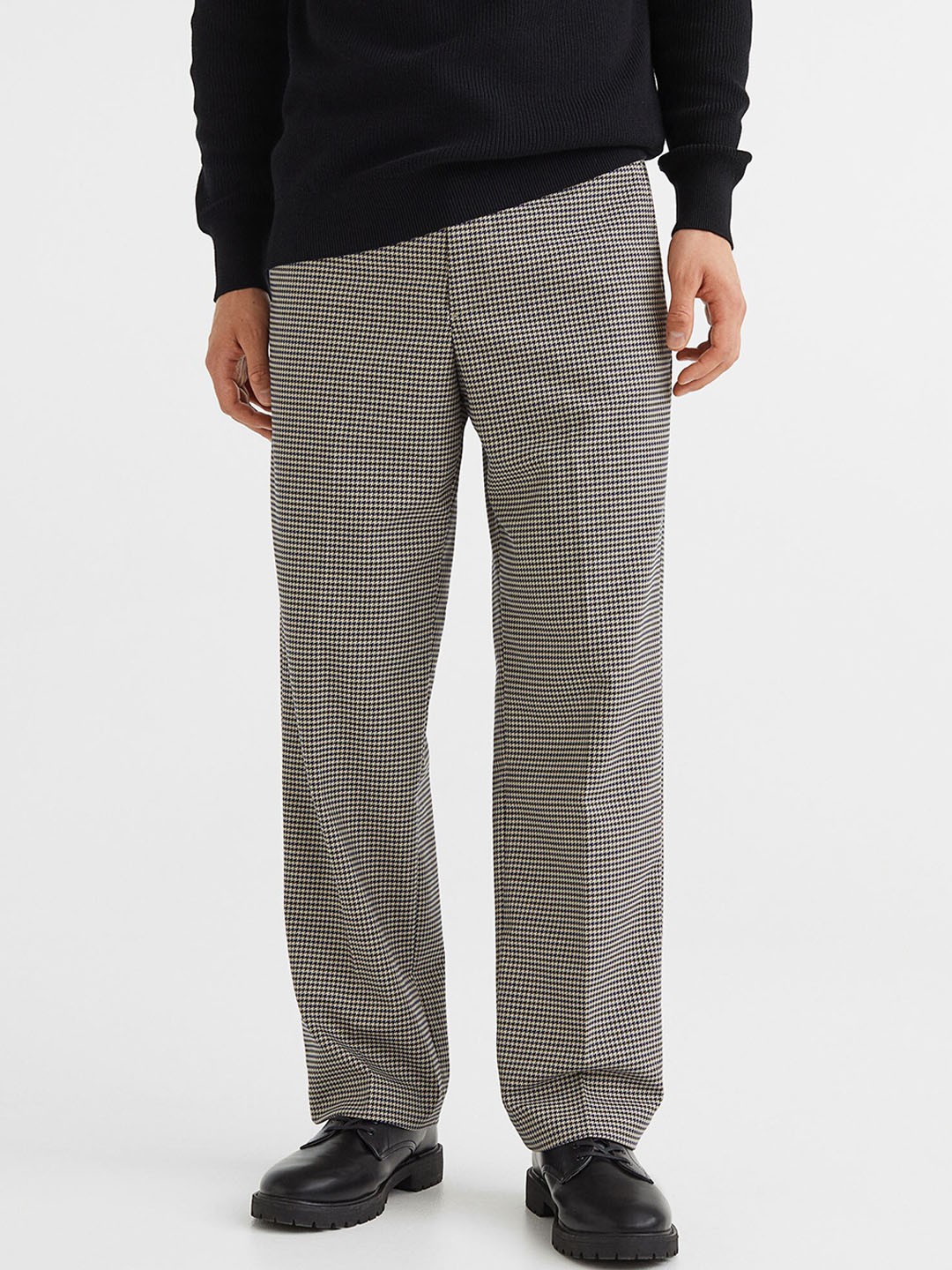 

H&M Men Relaxed Fit Suit Trousers, Beige