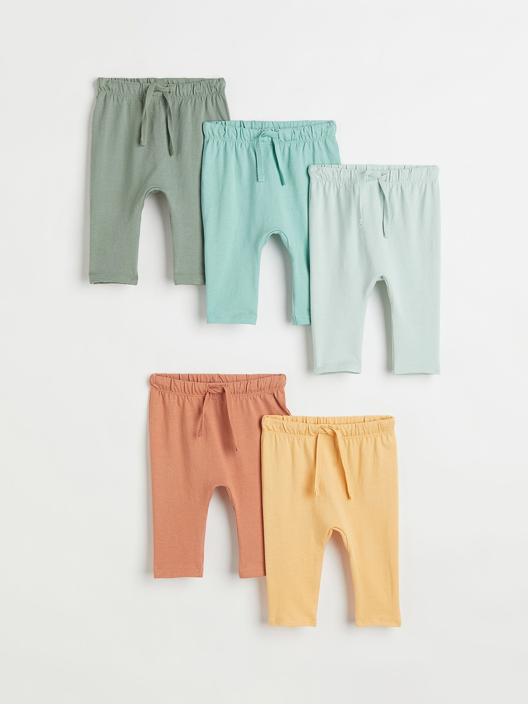 

H&M Boys 5-pack cotton trousers, Green