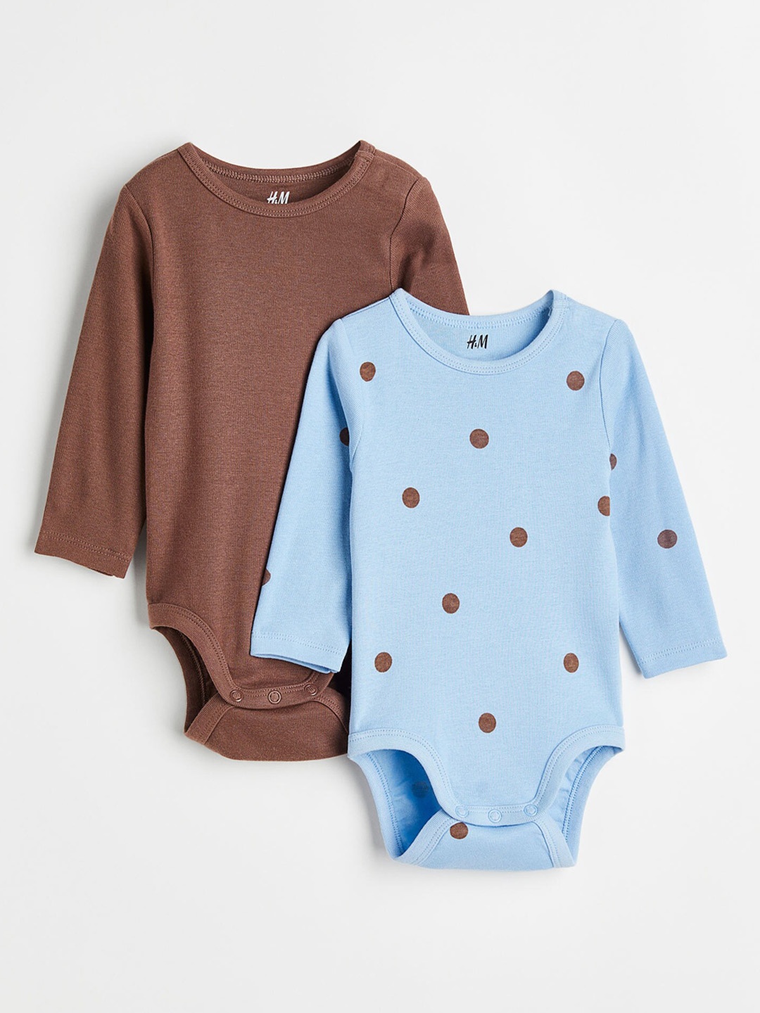 

H&M Boys 2-Pack Cotton Bodysuits, Blue