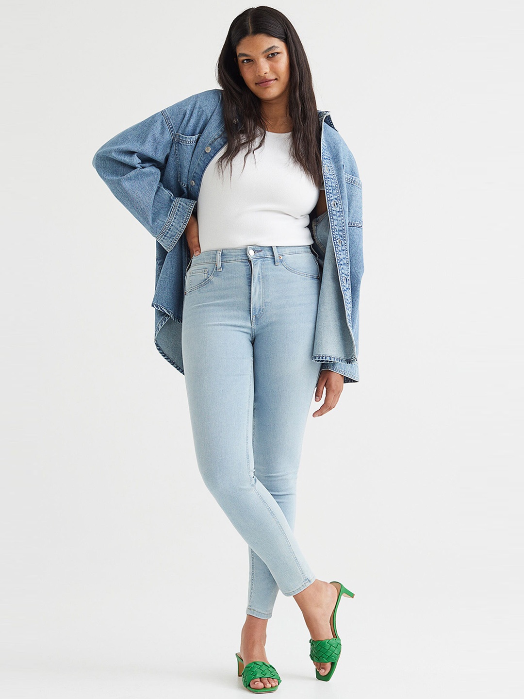 

H&M Women Curvy Ultra High Jeggings, Blue