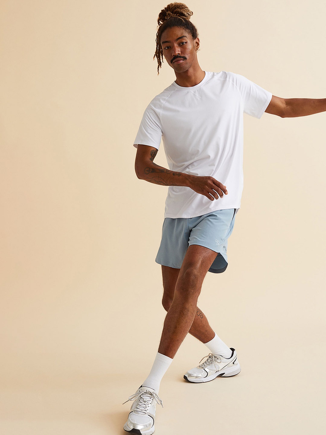 

H&M Men Fast-Drying Sports Shorts, Blue