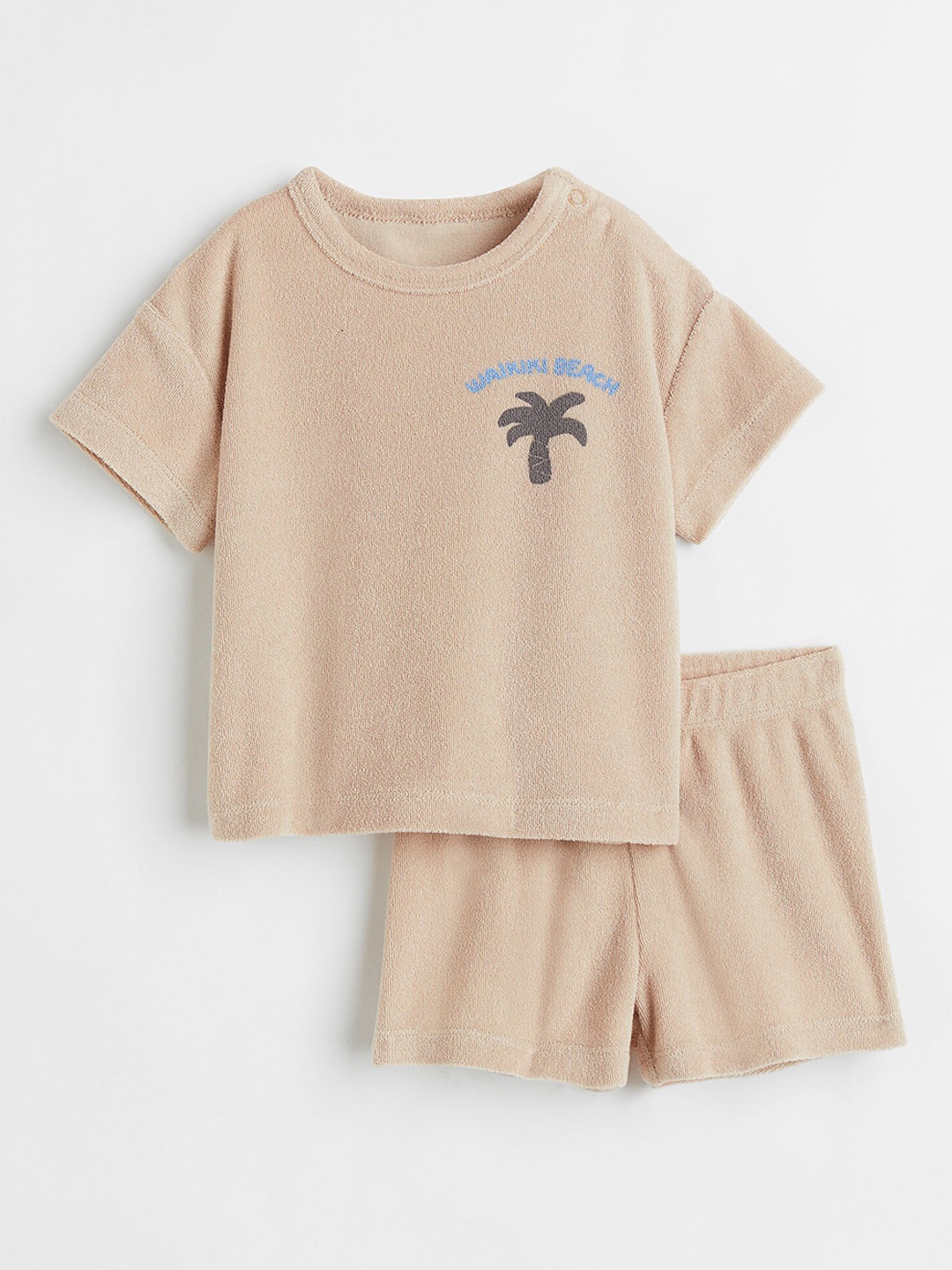 

H&M 2 Piece Terry Set, Beige