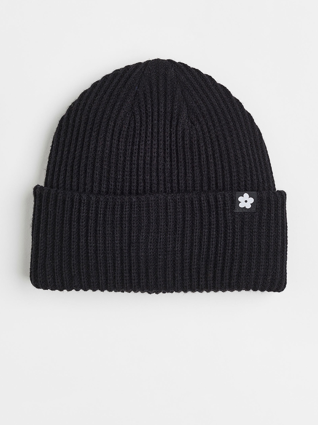 

H&M Women Black Solid Knitted Hat