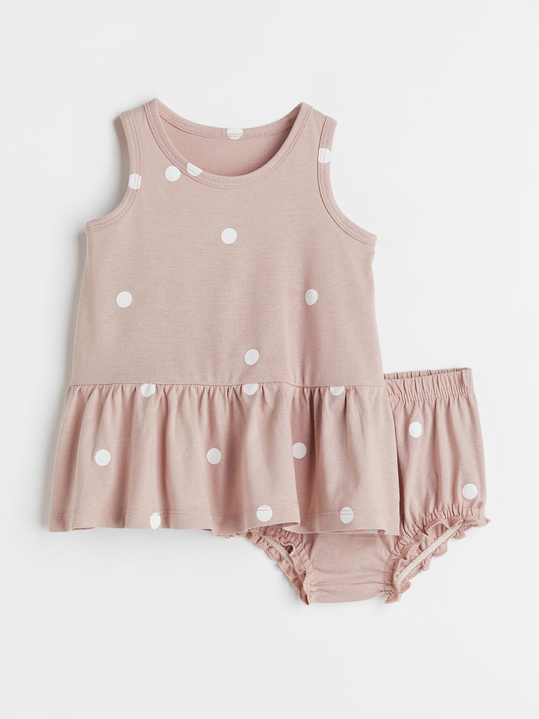 

H&M Girls Polka Dots 2-piece Cotton Set, Pink