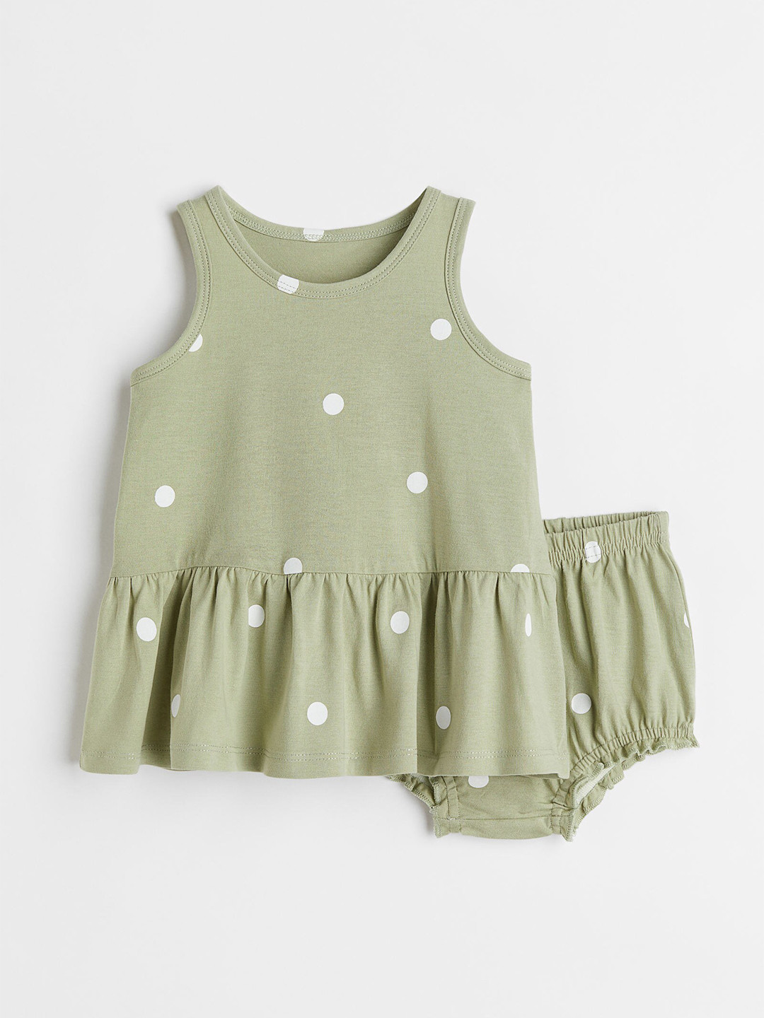 

H&M 2 Piece Cotton Set, Green