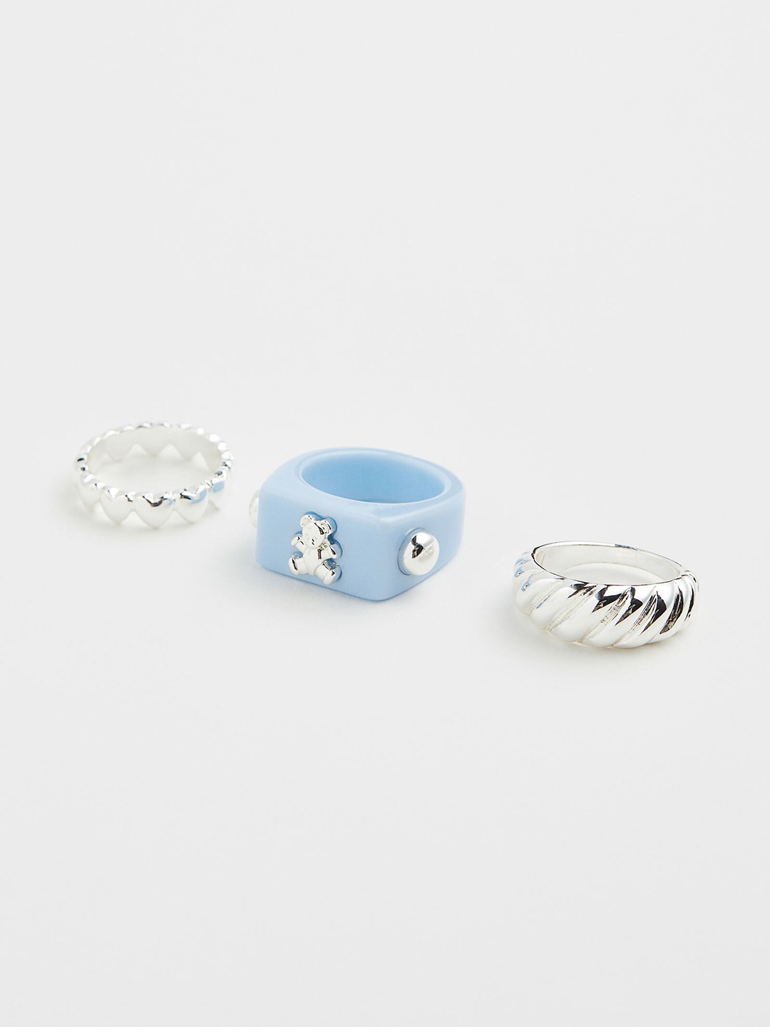 

H&M Women 3-pack rings, Blue