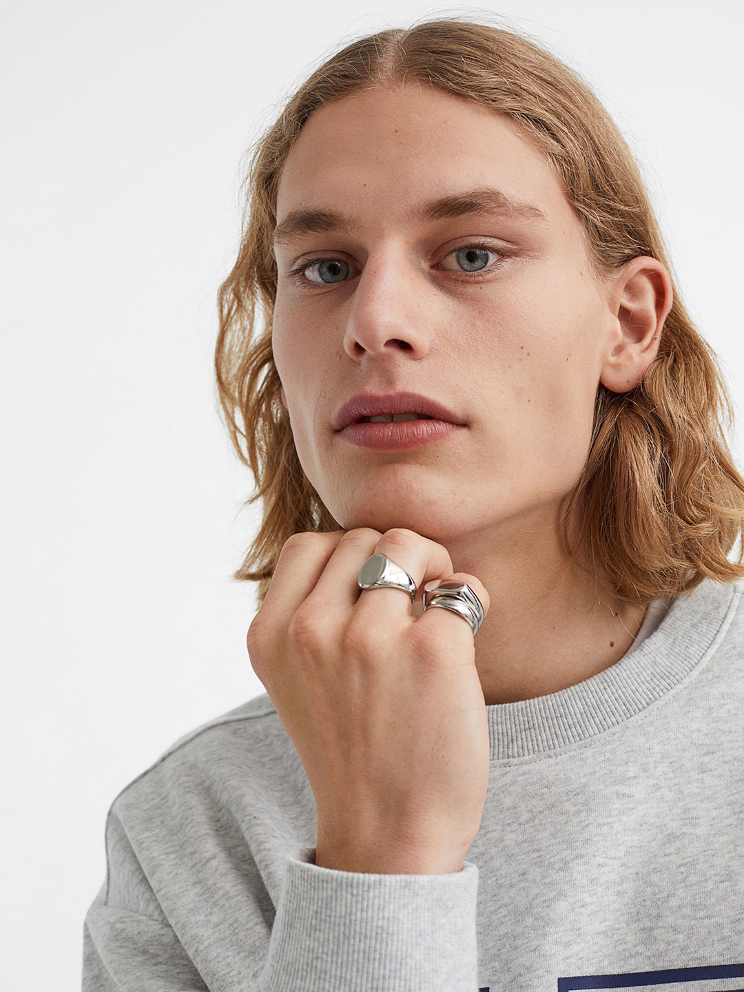 

H&M Men 3-Pack Rings, Silver
