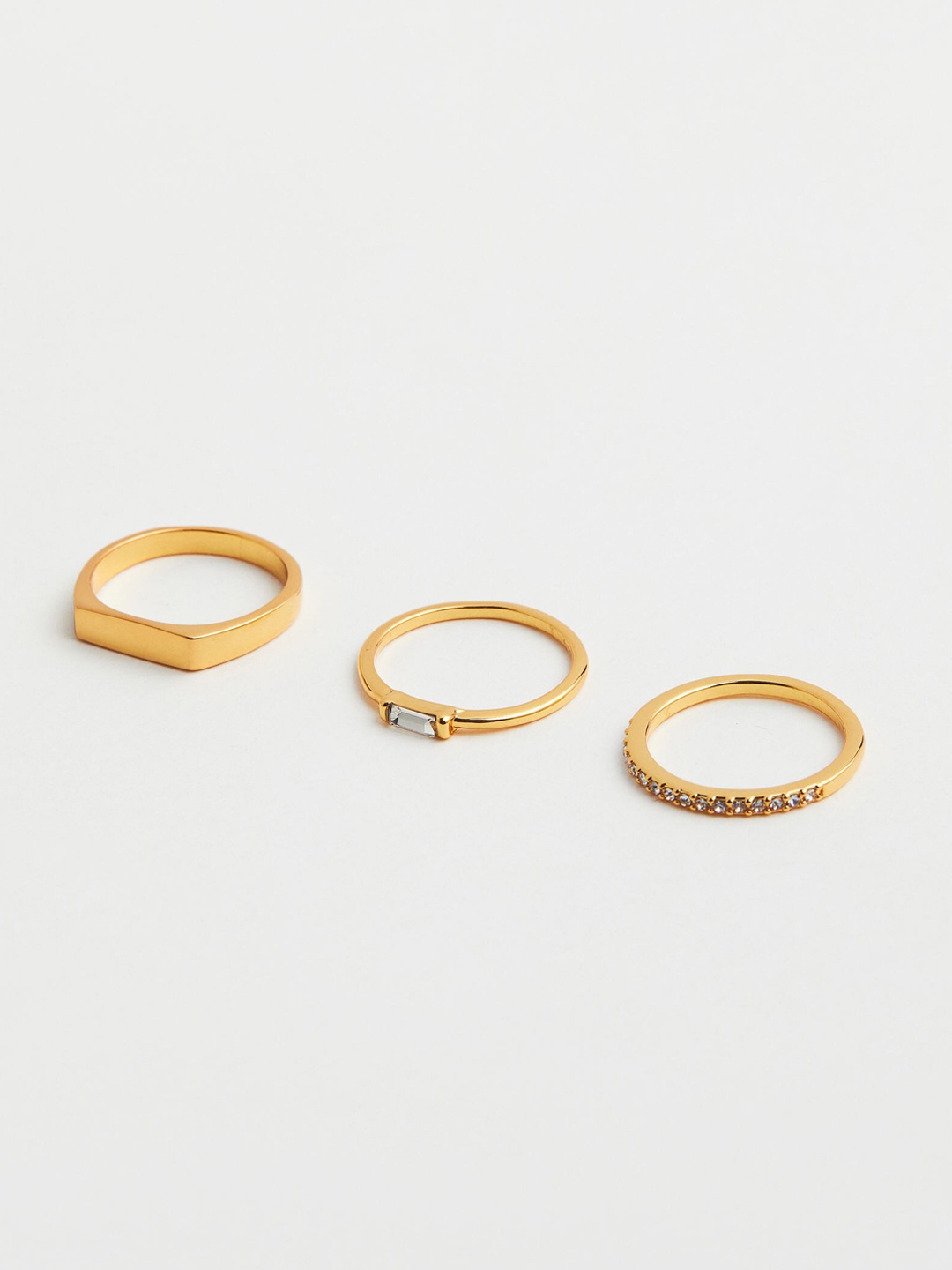 

H&M Woman 3-pack gold-plated rings