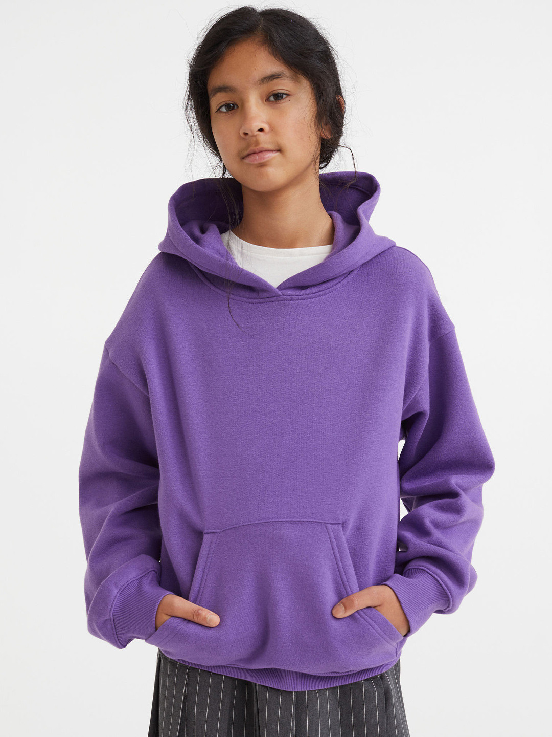 

H&M Kids Girls Oversized hoodie, Purple