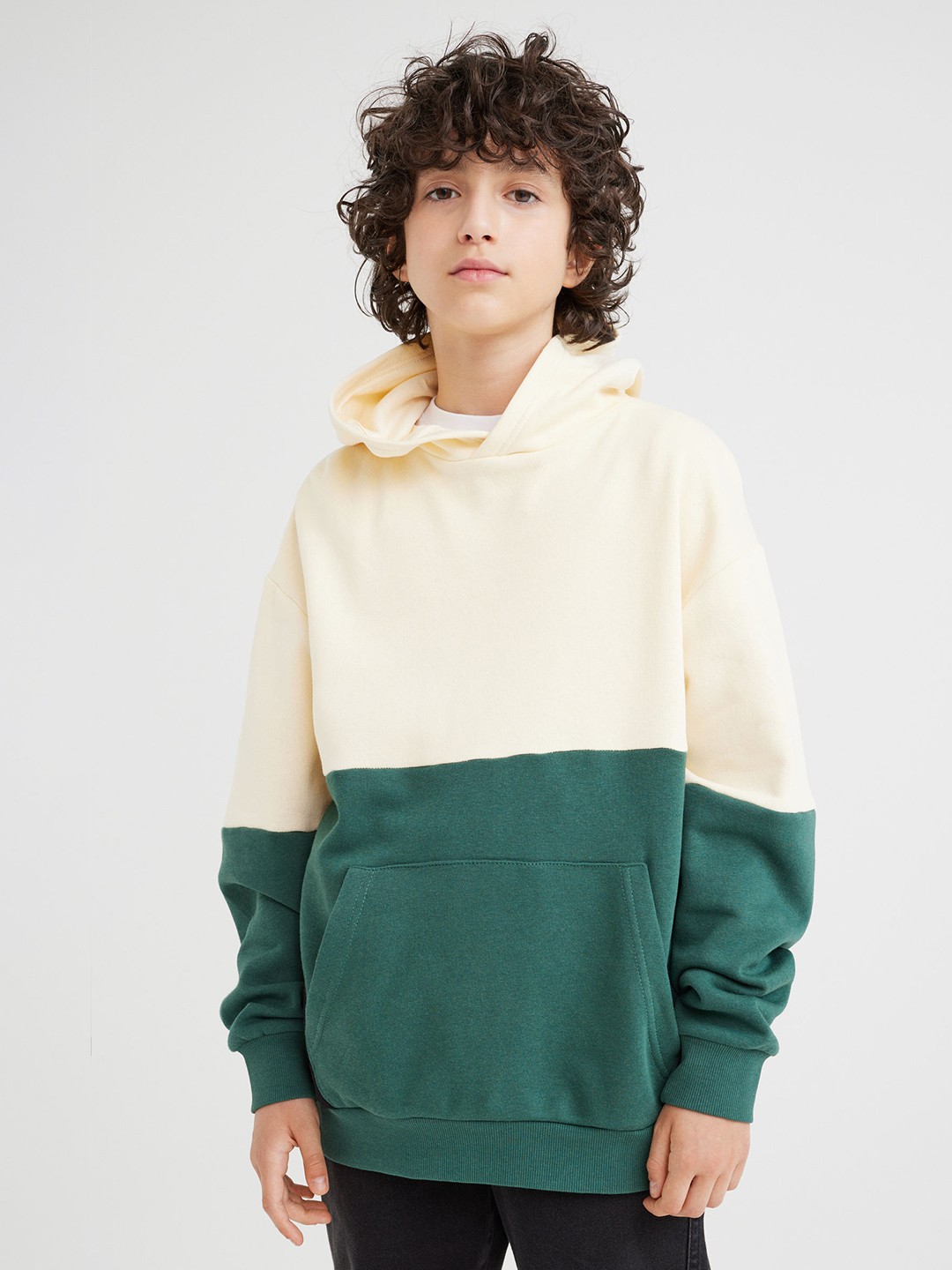 

H&M Kids Boys Oversized hoodie, Green