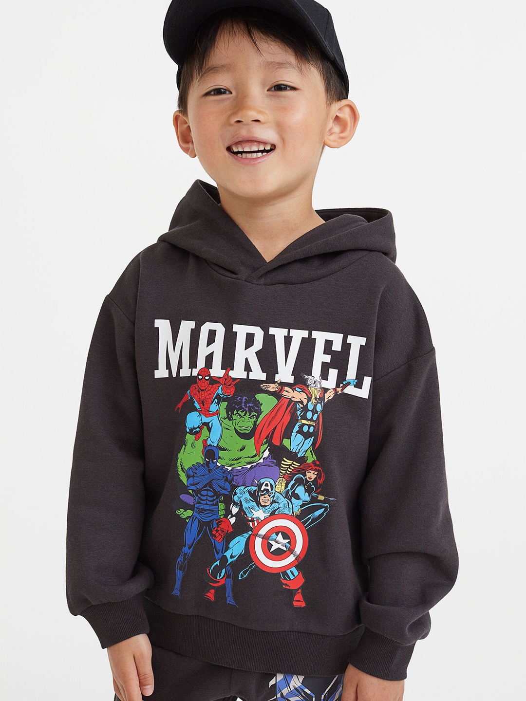 

H&M Kids Boys Printed hoodie, Black