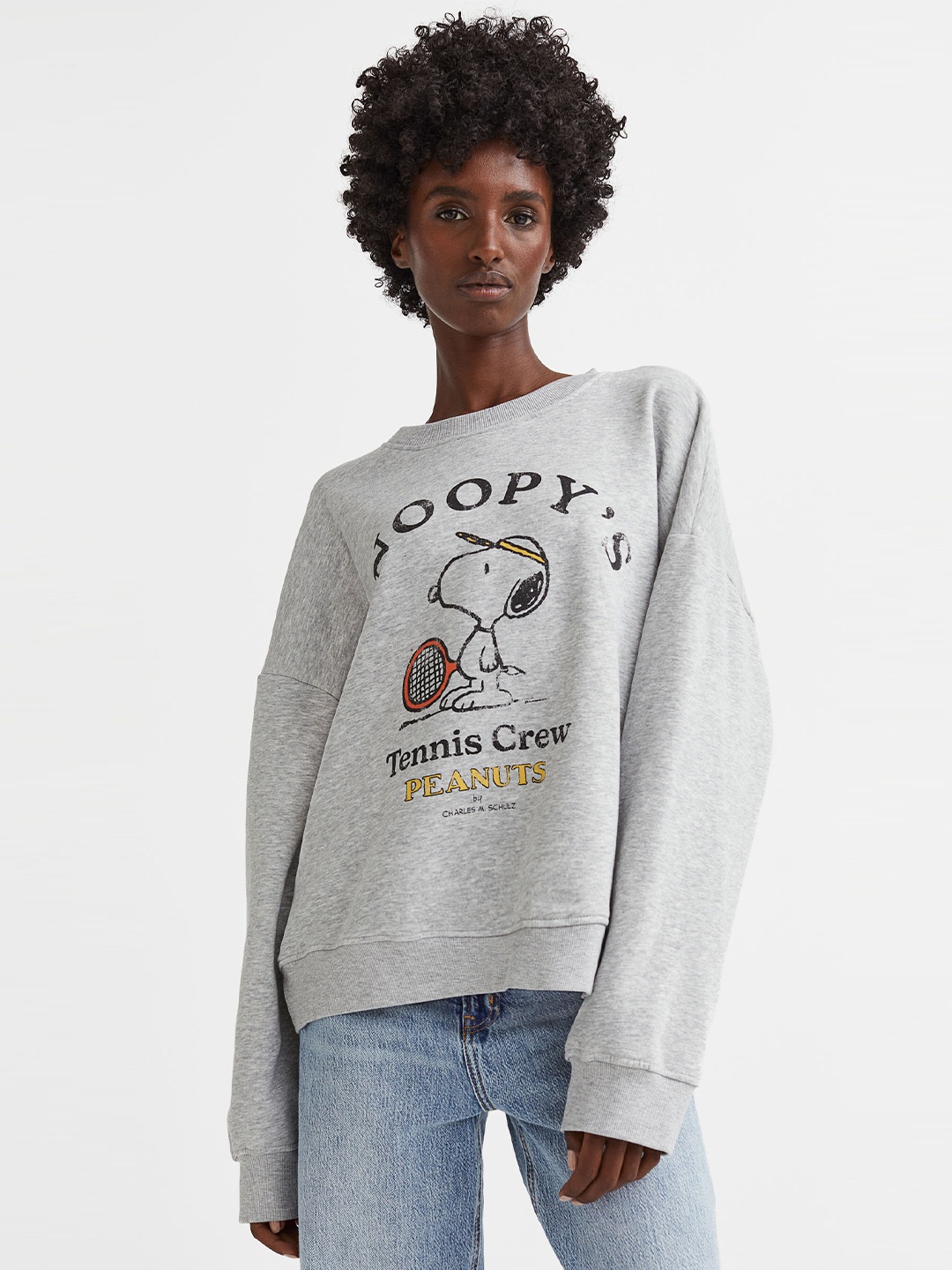 

H&M Women Motif-Detail Sweatshirt, Grey