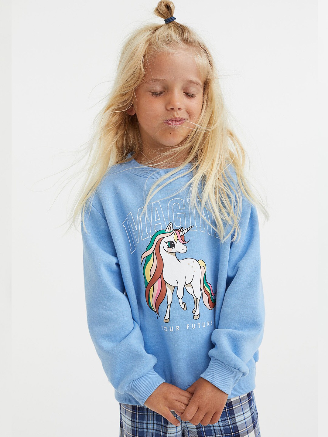 

H&M Girls Printed sweatshirt, Blue
