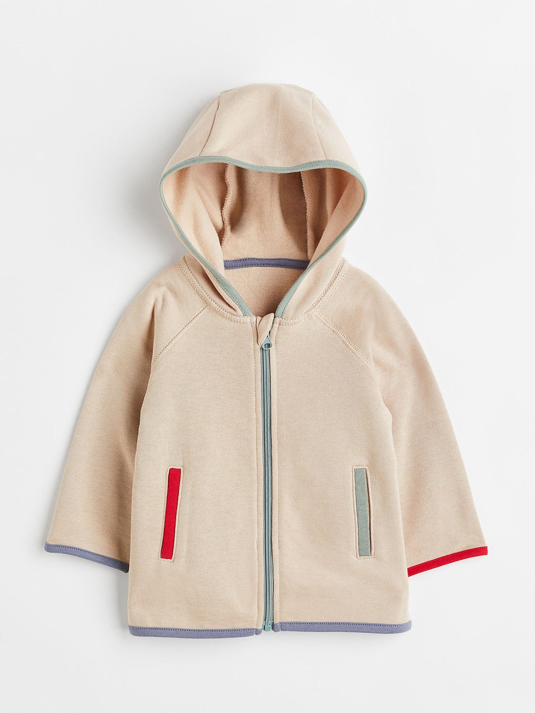 

H&M Kids Boys Zip-through hoodie, Beige